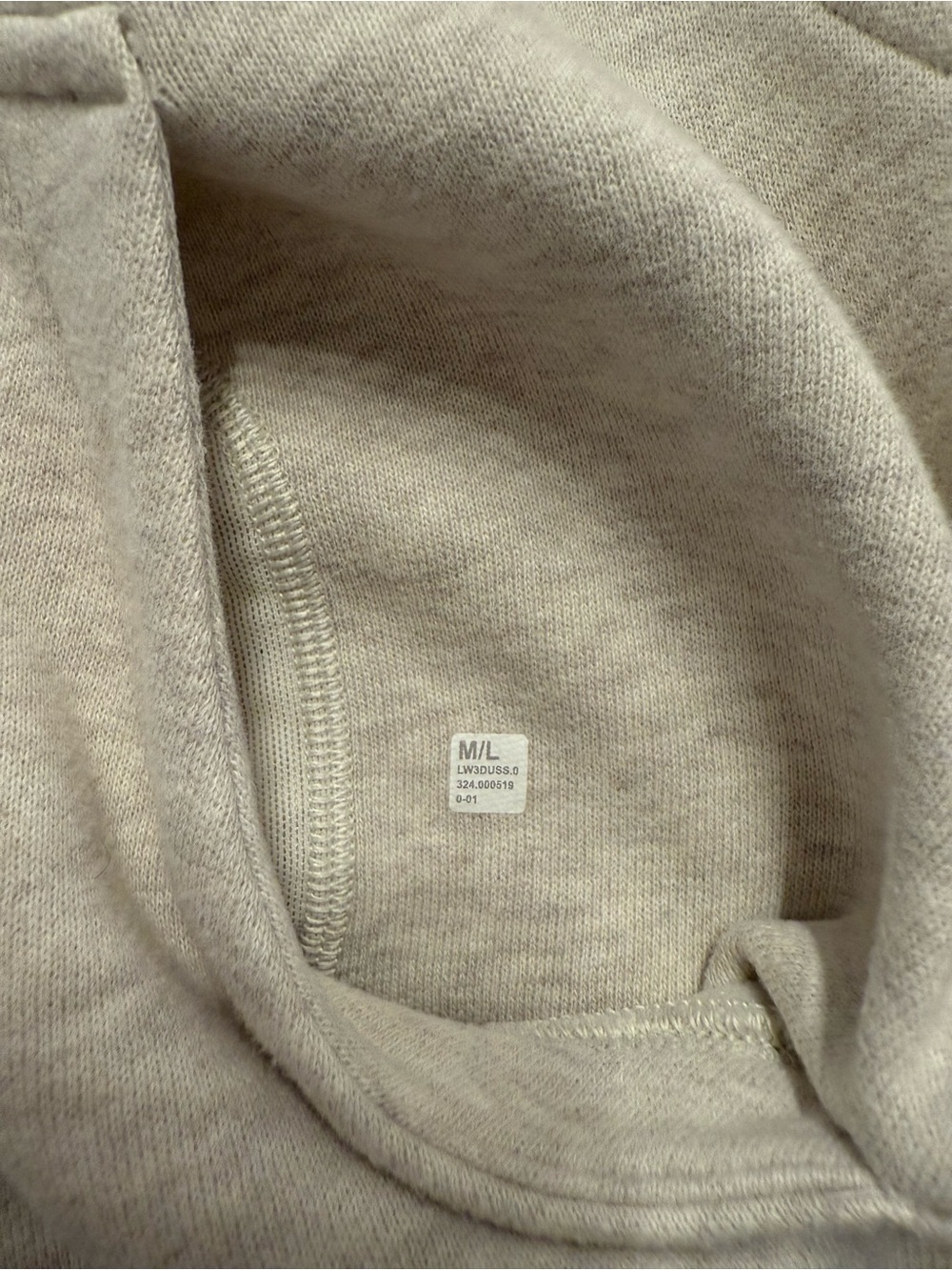 lululemon oversize scuba, heather gray half-zip hoodie with gold logo - Picture 3 of 5